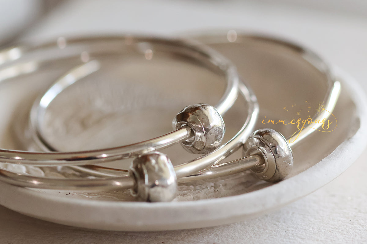 Ash Infused Bead with Ash Infused Bangle