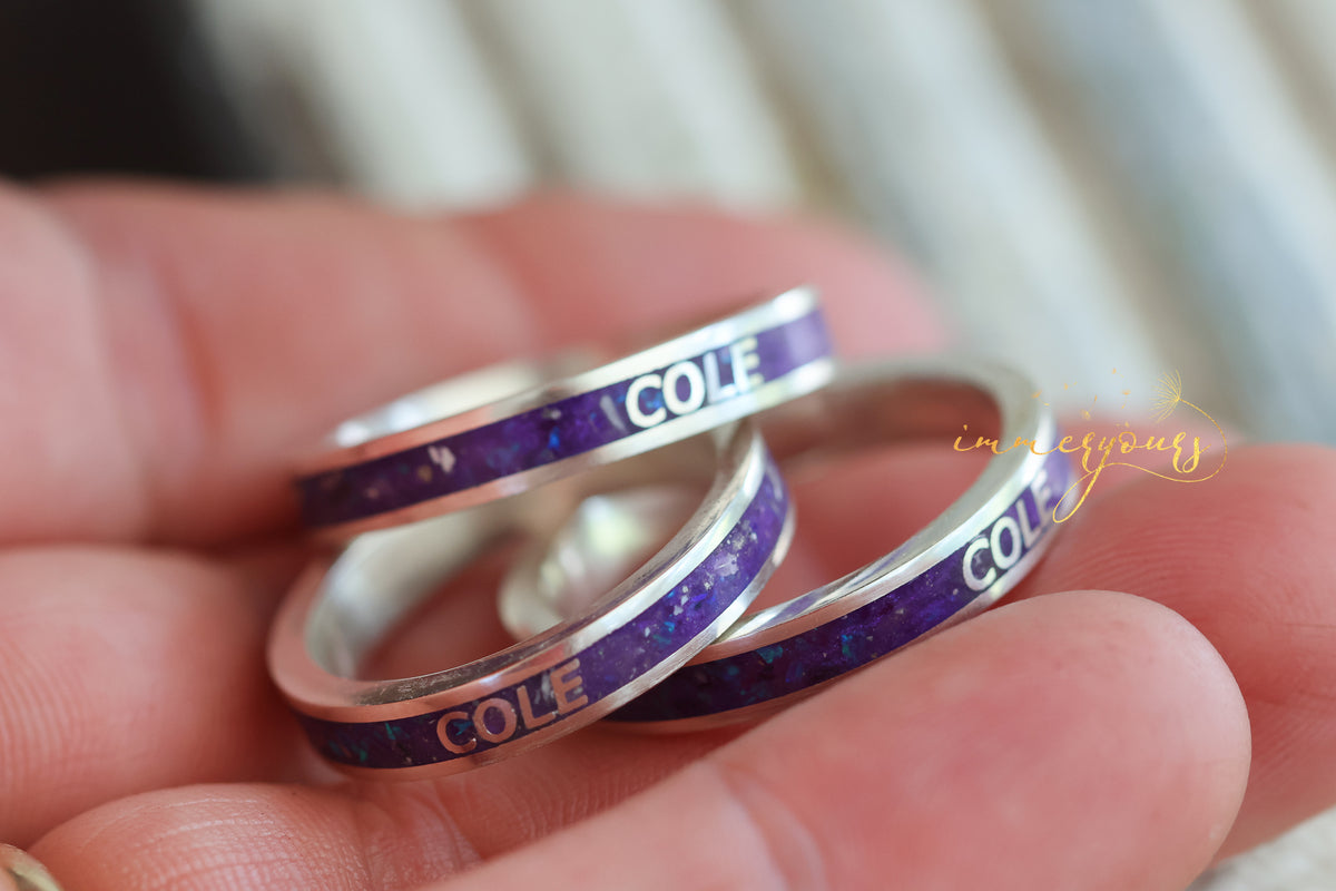 Personalised Inlay Name Ring