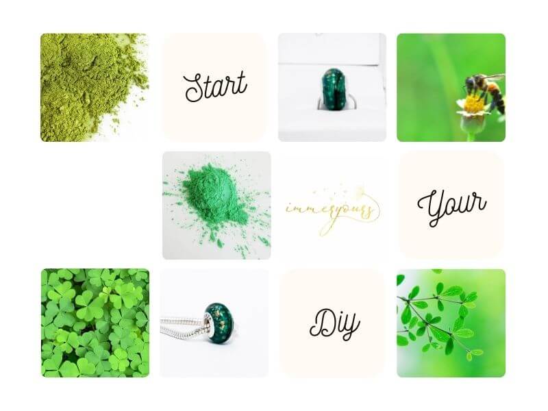 Shades of Green Charm Set