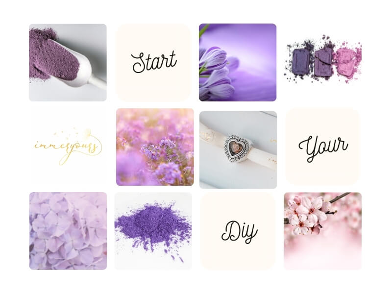 Shades of Purple Charm Set