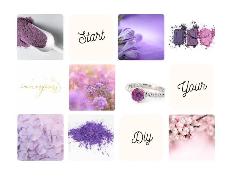 Shades of Purple Ring Pendant Set