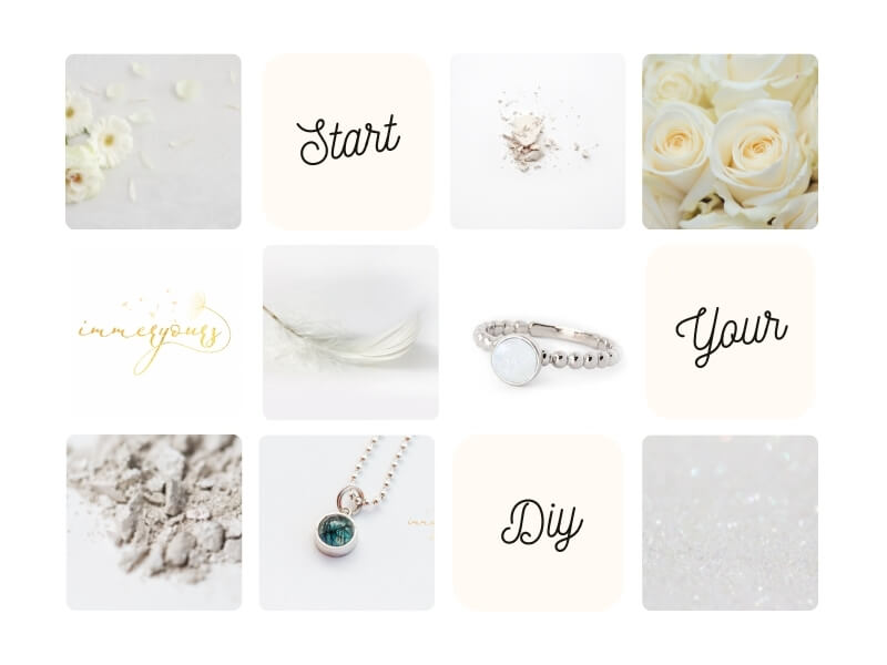 Shades of White DIY Kit Ring Pendant Set