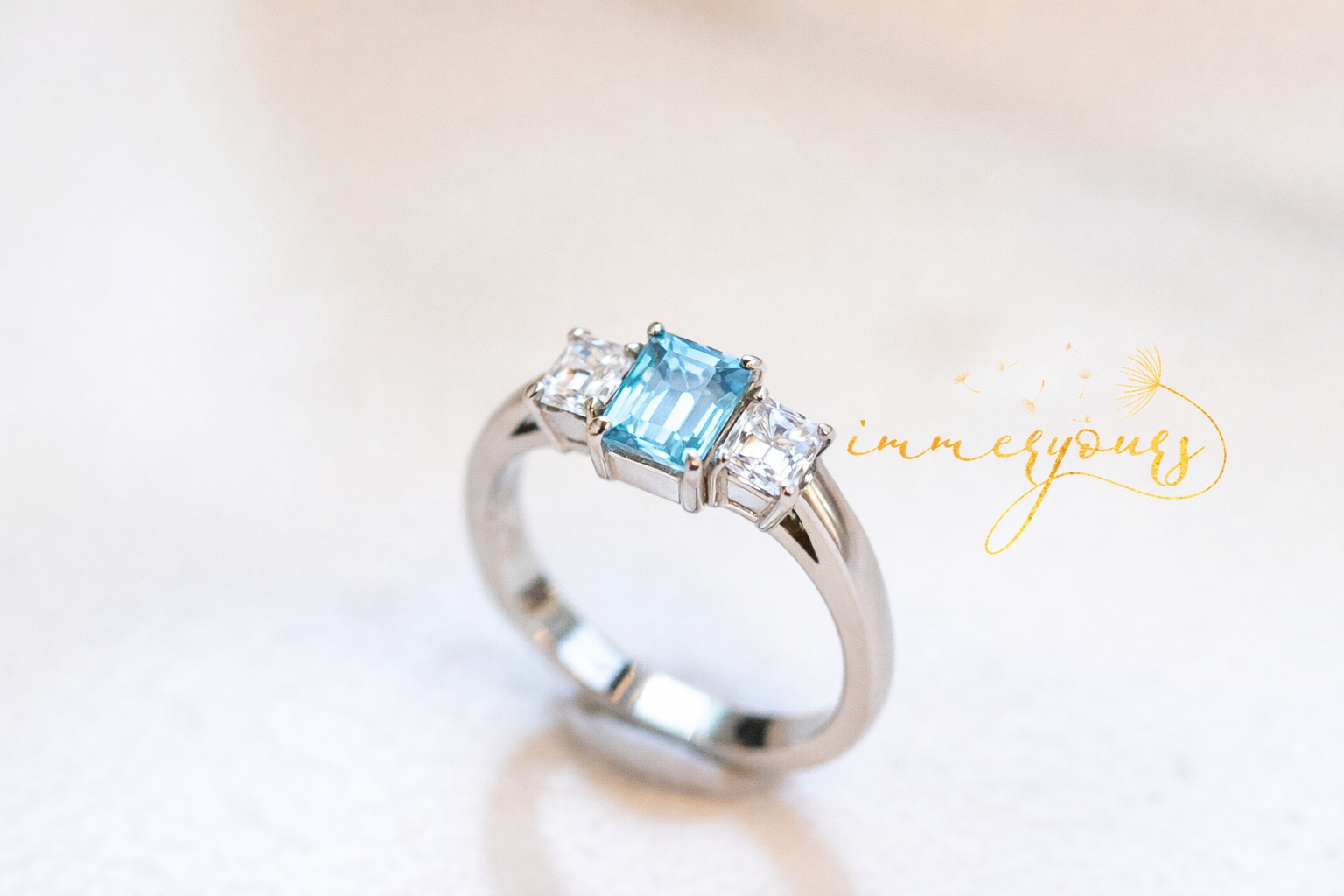 Yolanda - Three Stone Keepsake Ring