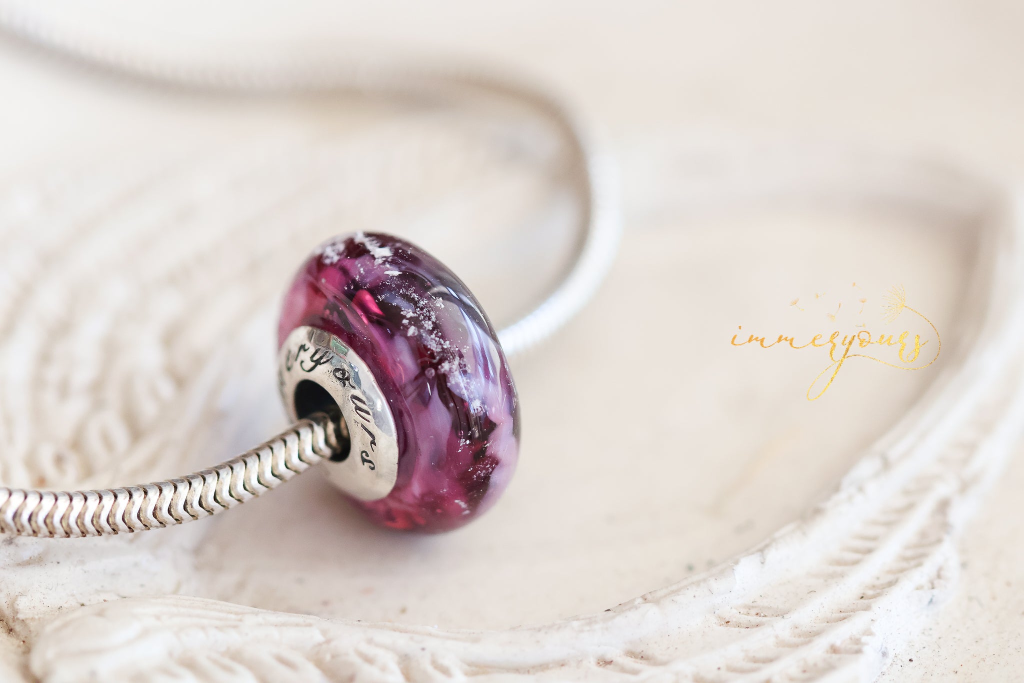 Memento - Lavender Jade Glass Charm