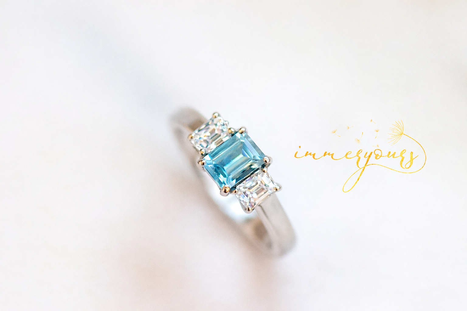 Yolanda - Three Stone Keepsake Ring