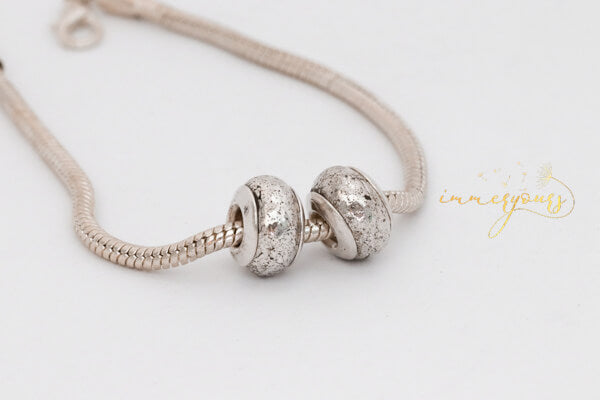 Two ash infused keepsake beads