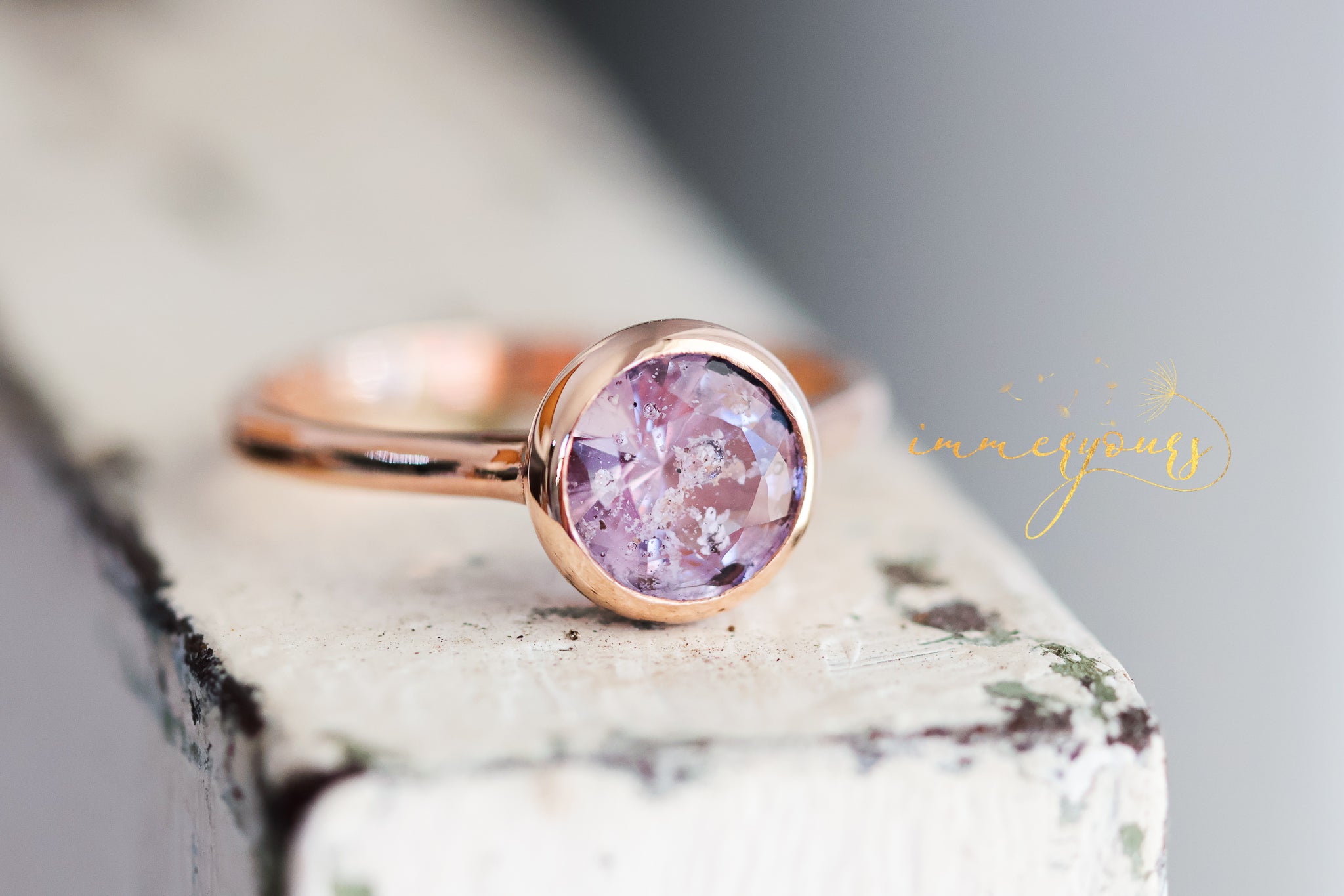 Arena Ring - Keepsake Ring with Ash-Infused Glass Gem