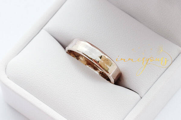 Ash Keepsake Ring Ashes In Metal Handmade Memorial Ring