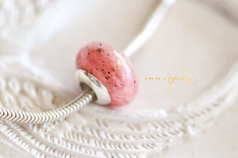 Handcrafted -Rose-Quartz- Memorial-Charm-for-Unique-Ashes-Keepsake