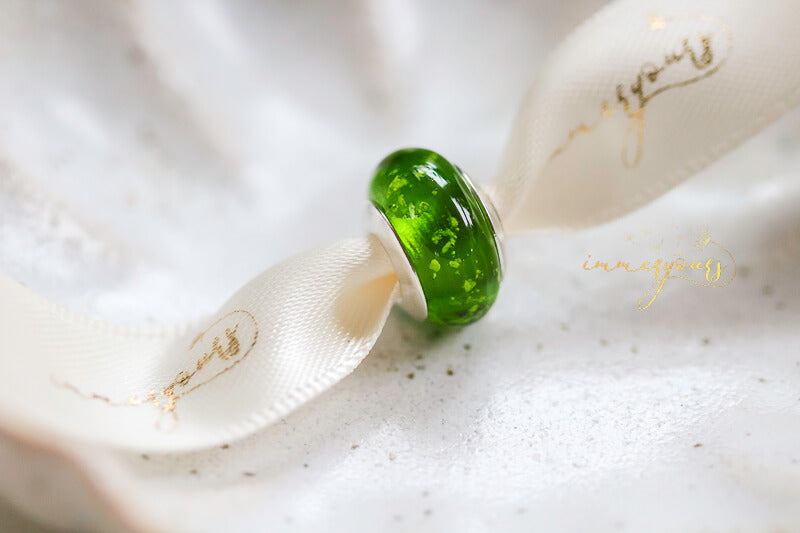 Memorial-Glass-Charm-Bead-Peridot-green