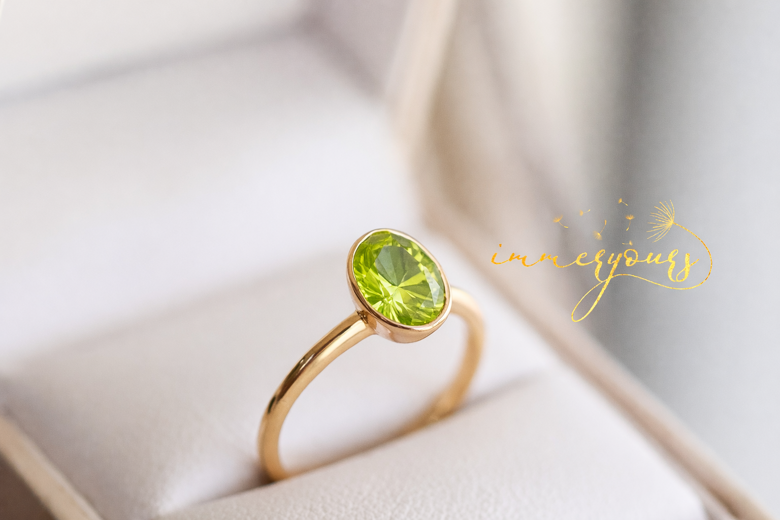 Ellidy- Gemstone Memorial Keepsake Ring - Oval
