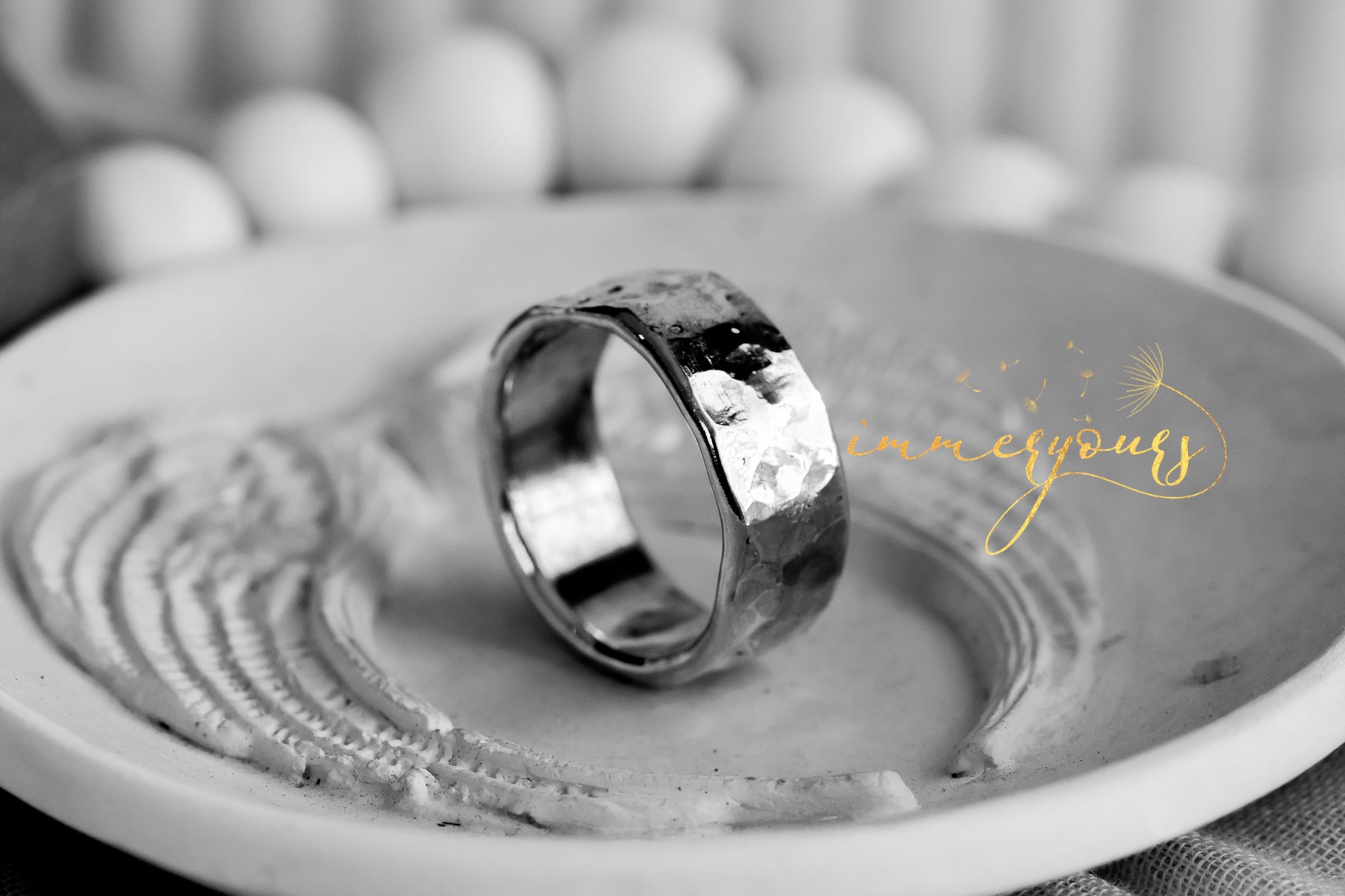 Immeryours Band -  Extra Wide Memorial Ring band with Ashes