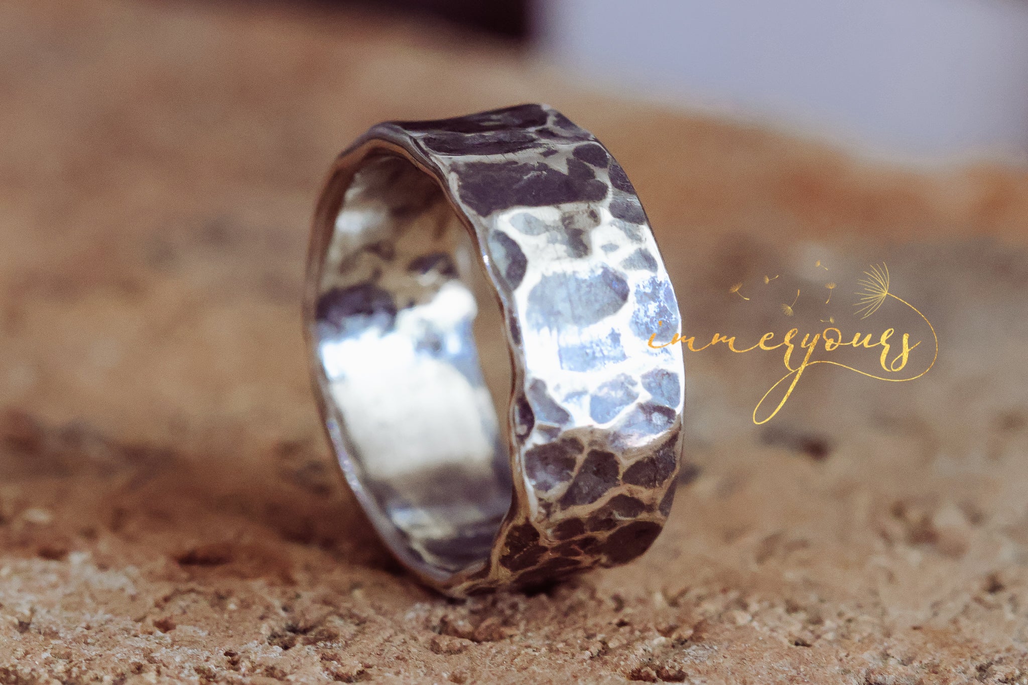 Immeryours Band -  Extra Wide Memorial Ring band with Ashes