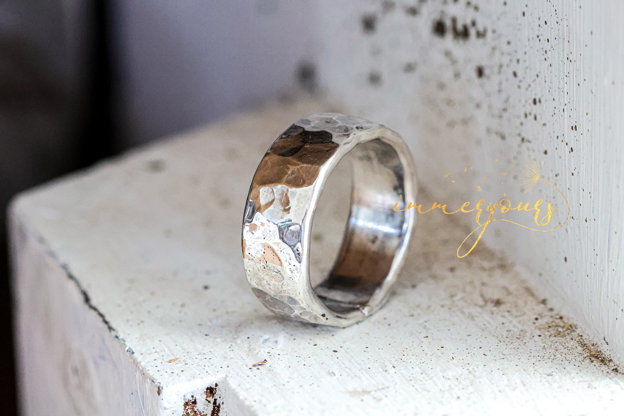 Immeryours Band -  Extra Wide Memorial Ring band with Ashes