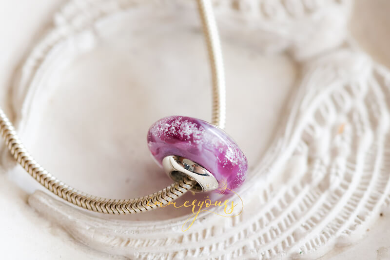Pink-Purple-Glass-Charm-Cremains