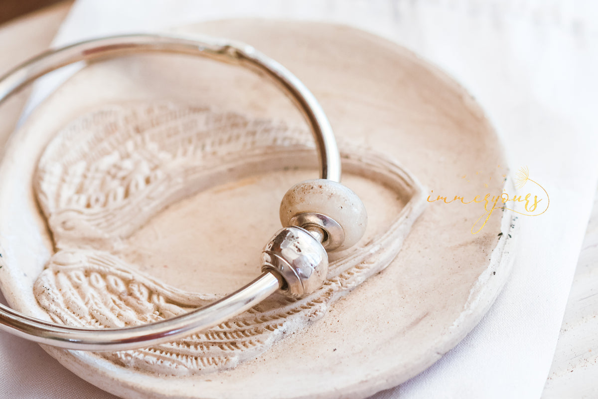 Ash Infused Bead with Ash Infused Bangle