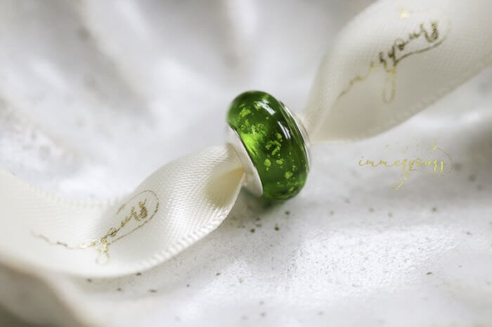 Memorial-Glass-Charm-Bead-Peridot-green