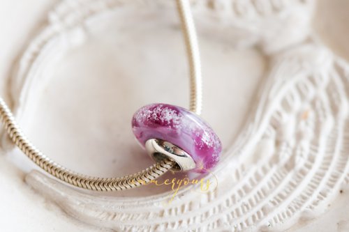 Pink-Purple-Glass-Charm-Cremains