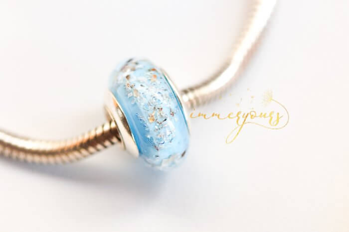 Ash-infused-glass-bead-in-blue